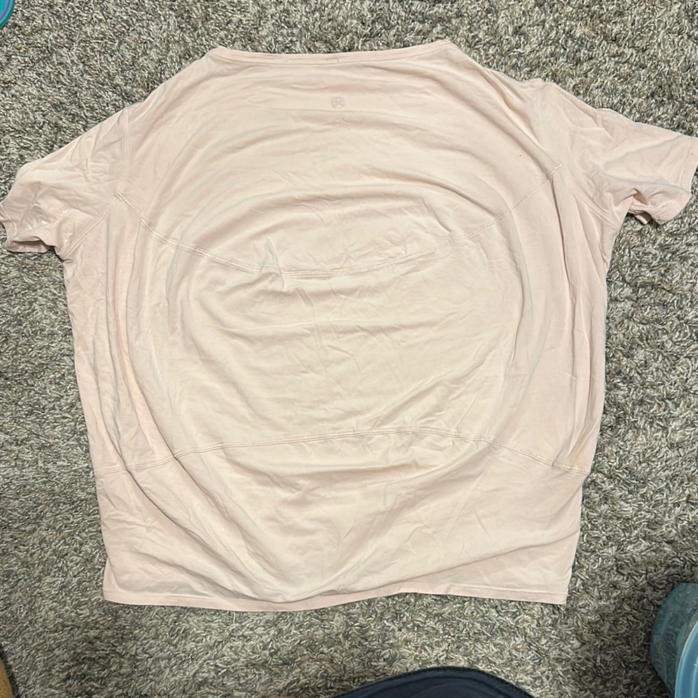 Lululemon Athletica Cream Polo Boxy Short Sleeve Tee
